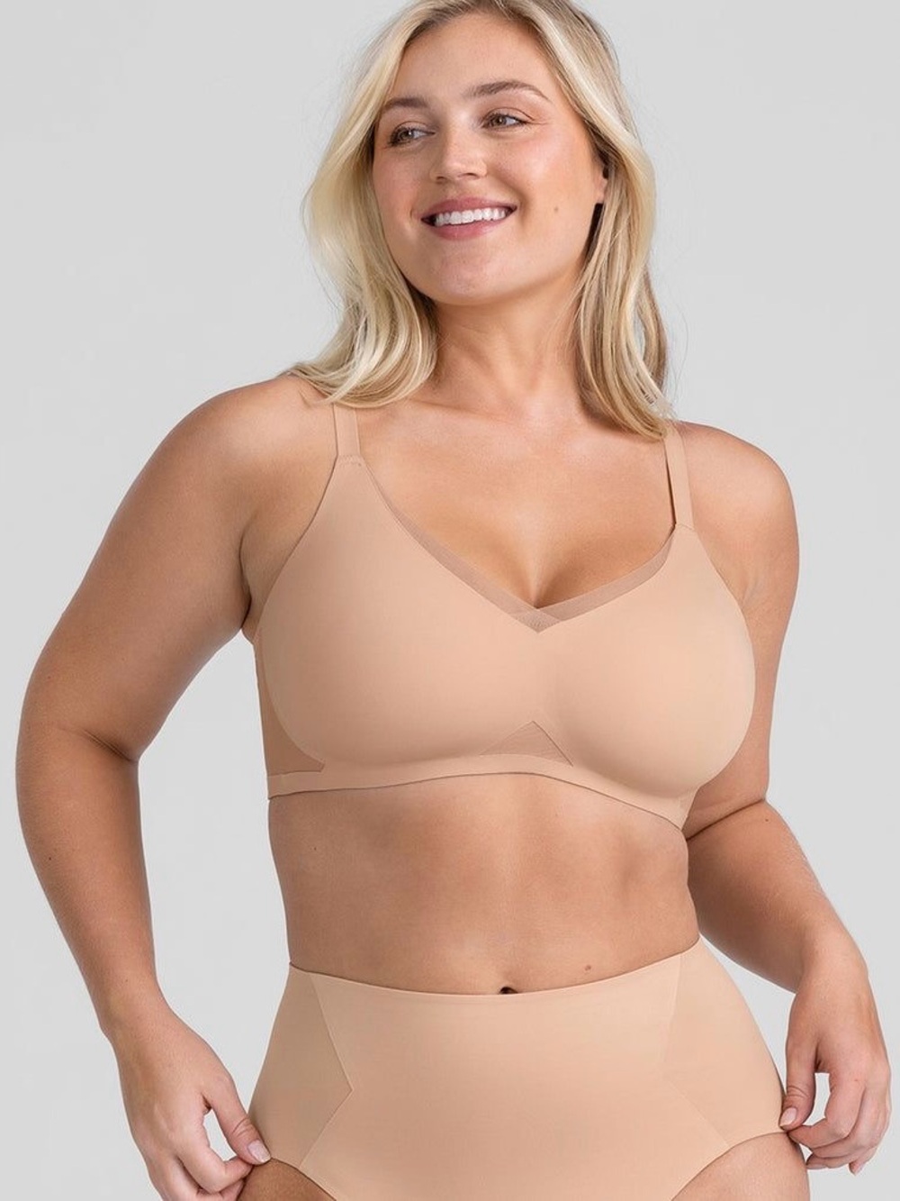 Honeylove Liftwear Crossover Bra in Sand